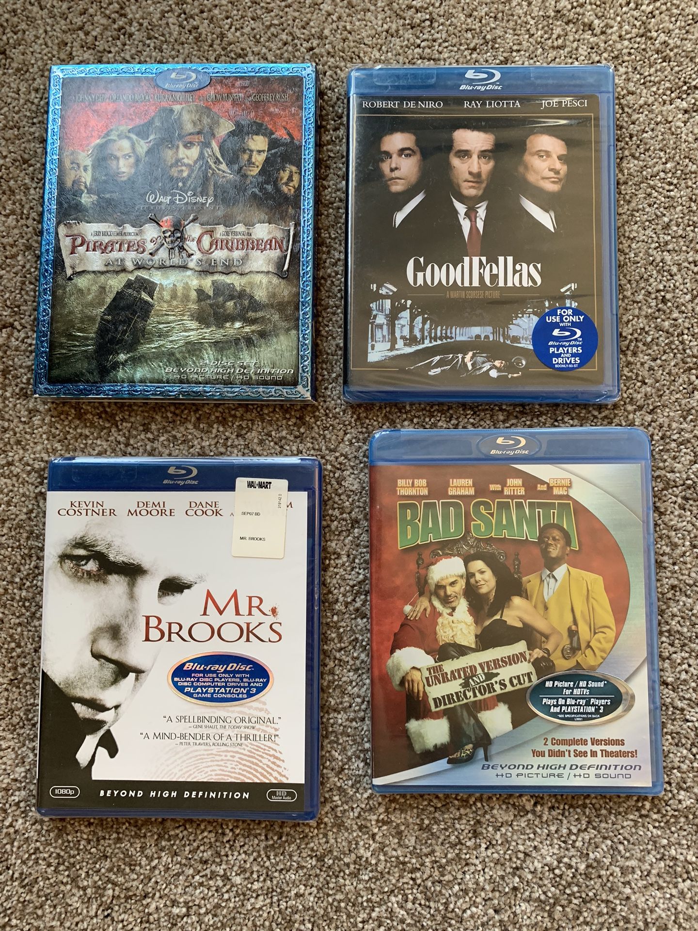 NEW And Sealed Blu-Ray Movies ($15 Each/$55 for All)