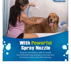 Rinser Bathtub Faucet Sprayer Attachment Dog & Cat Grooming Tool