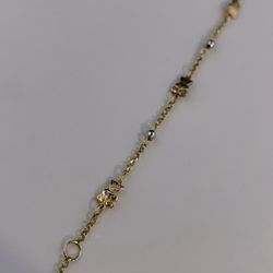 14k Gold Teddy Bear Bracelet