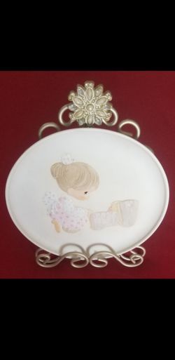 Precious Moments Plate "The Hand That Rocks the Future " Mother's Love Series