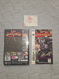 Dragon force Sega saturn disc, manual, reg card and ram sticker.