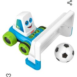 isher-Price Goaldozer Electronic Soccer Game With Net Lights Sounds And Motorized Motion For Preschool Sports Play Stand

