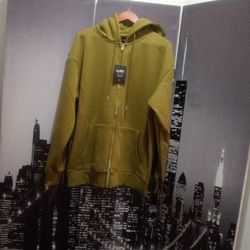 MACK RUSSO GREEN MEN'S XL FULL ZIP HOODIE