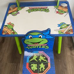 Ninja Turtles Kids School Desk With Chair