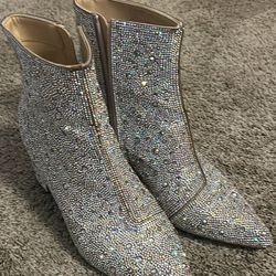 Betsy Johnson Silver Studded Boots