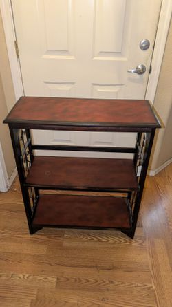 3-Tier Wood and Metal Bookshelf