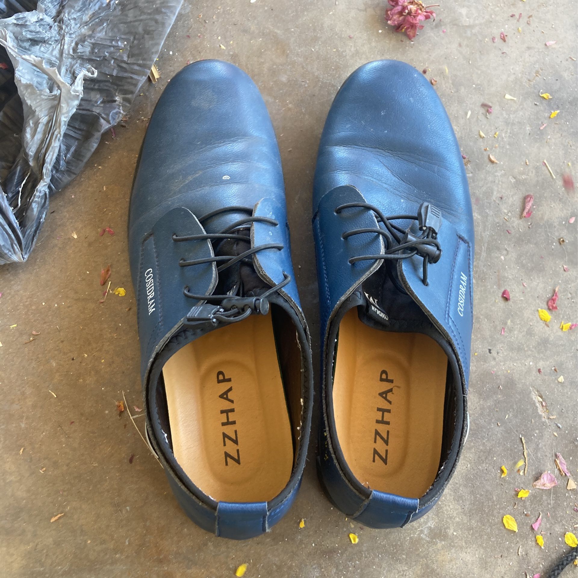 Blue Leather Shoes