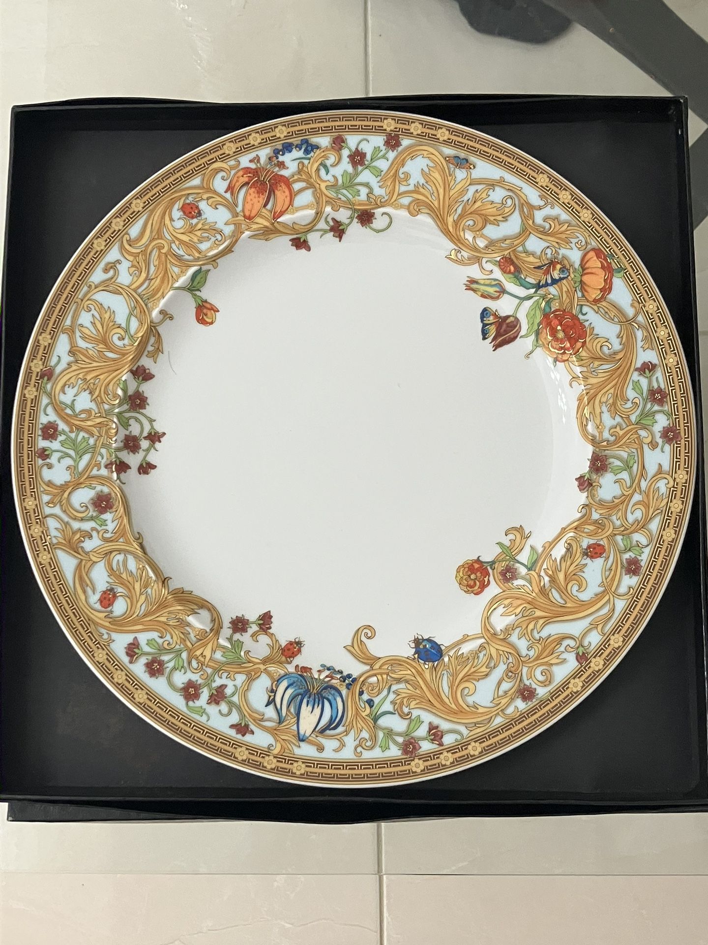 VERSACE BY ROSENTHAL BUTTERFLY GARDEN DINNER PLATE #(contact info removed)7