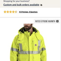 Carhart Heavy Duty Rain Jack XL $100