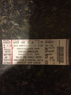 2019 KY state fair tickets