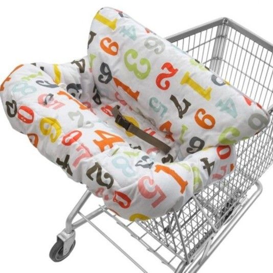 Infantino Cloud grocery shopping mall store cart & high chair soft fluffy washable cover liner