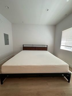 King size bed frame and mattress