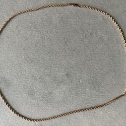 14K Rose Gold 2.5mm Diamond Cut Rope Chain 22” Necklace