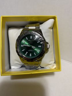 Invicta Speciality Men’s 42mm Silver Tone Watch Green Face