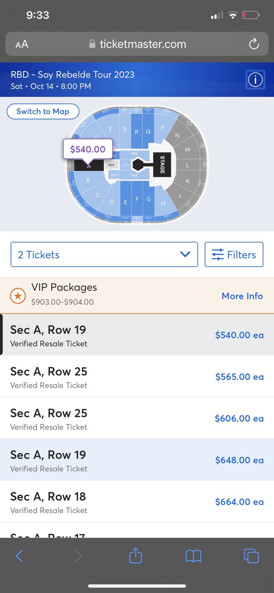 RBD Tickets For San Diego, Sat-October 14