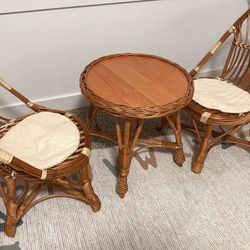 kids rattan table and chairs