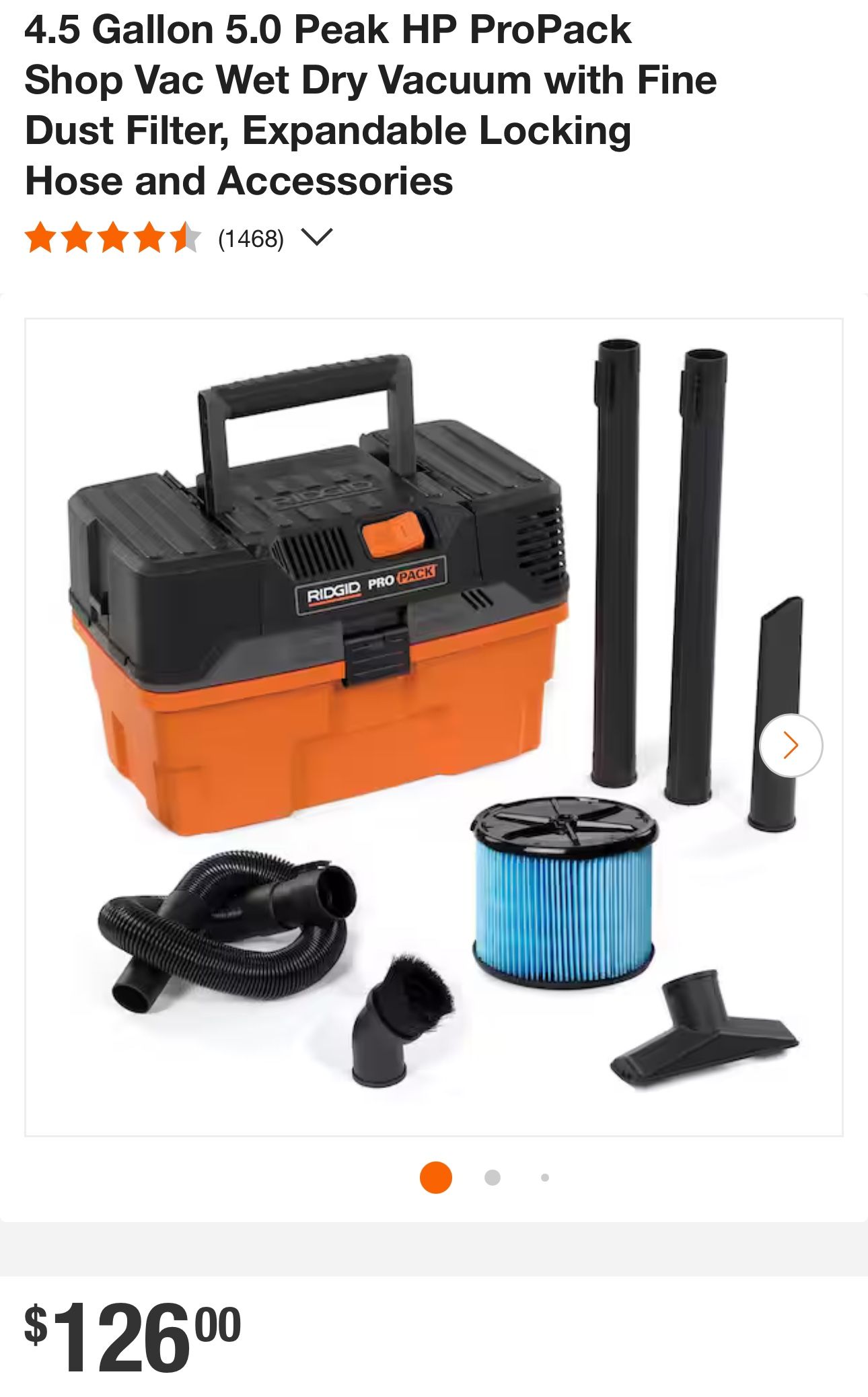 Lightly Used Rigid vacuum