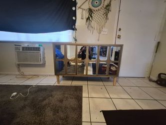 Litton lane 48 inches wide gold wood cabinet