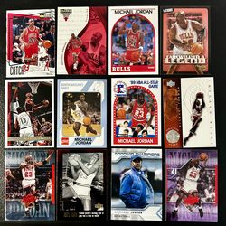 Michael Jordan NBA 12 Card Lot 1989 to 2023