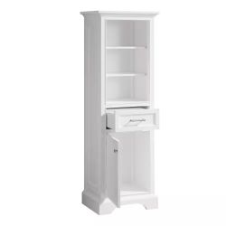 Windlowe 22 in. W x 16 in. D x 65 in. H White Freestanding Linen Cabinet