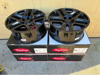 Rims 22 GLOSS BLACK 6x139.7 rines For Sierra Yukon Silverado Tahoe Suburban C10 Avalanche Escalade Bronco 4Runner Tacoma Sequoia Tundra Tita