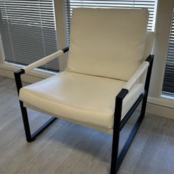Faux Leather Accent Chair
