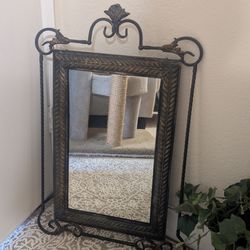 MCM Art Deco Hanging Glass Mirror
