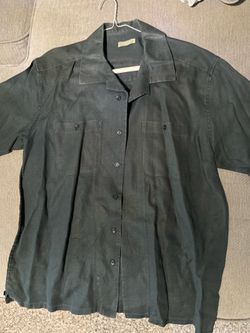 Visitor Black Button-Up Shirt – Relaxed Casual Top
