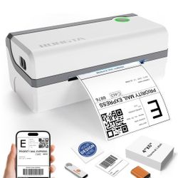 Bluetooth Thermal Shipping Label Printer, Wireless 4x6 Label Sticker Printer for Shipping Packages, Support Android iPhone Used for Amazon, Ebay, Etc