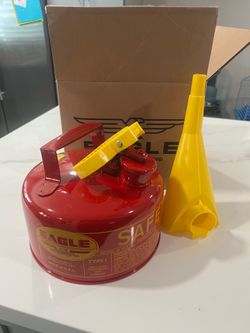 Eagle 1 Gallon Type I Red Safety Gas Can for Gasoline with Flame Arrester (New)