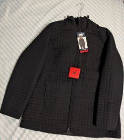 Lands' End black quilted jacket