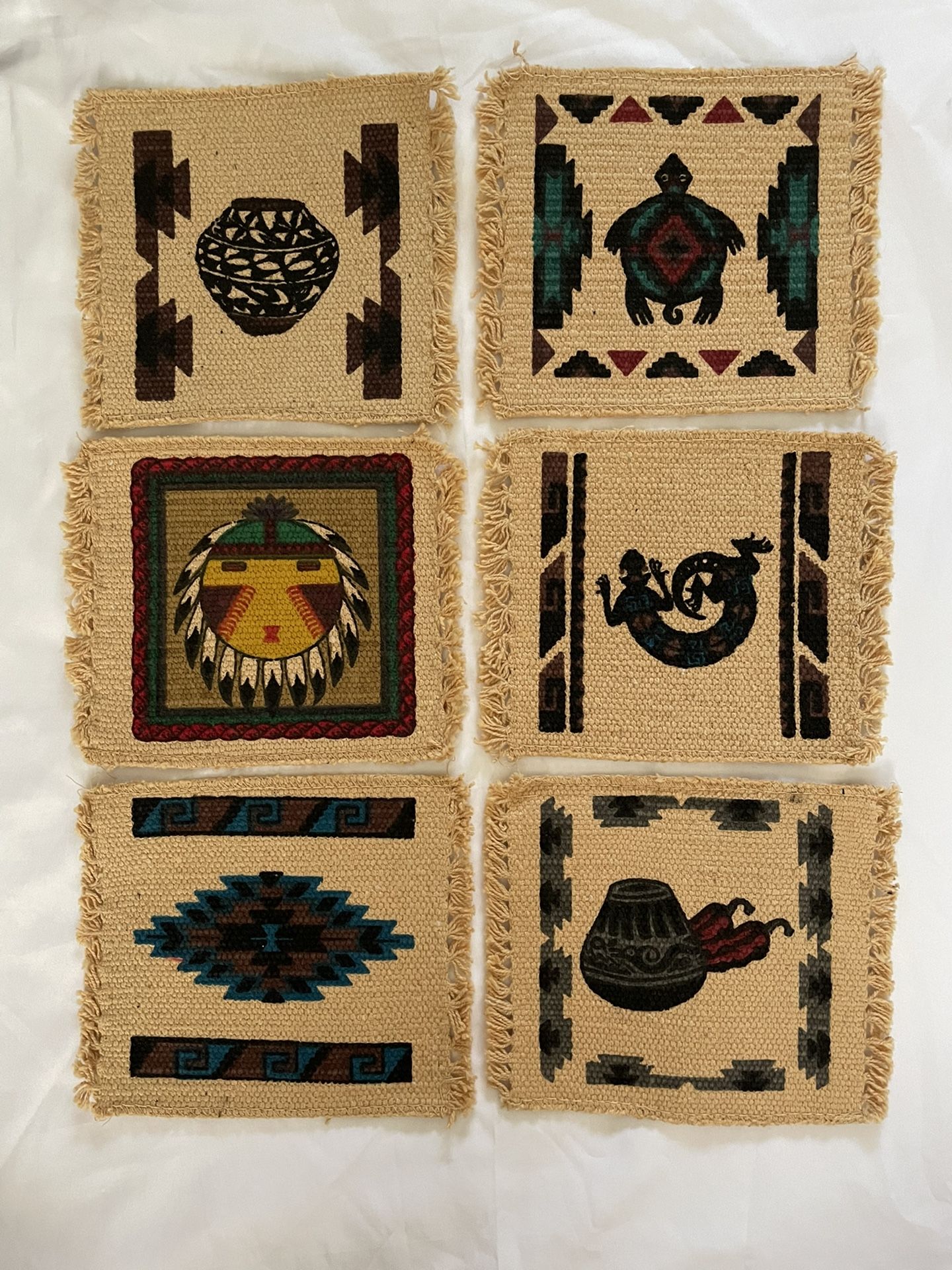Set Of 6 Vintage El Paso Saddle Blanket Co