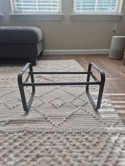 Adjustable Black Metal Shoe Rack