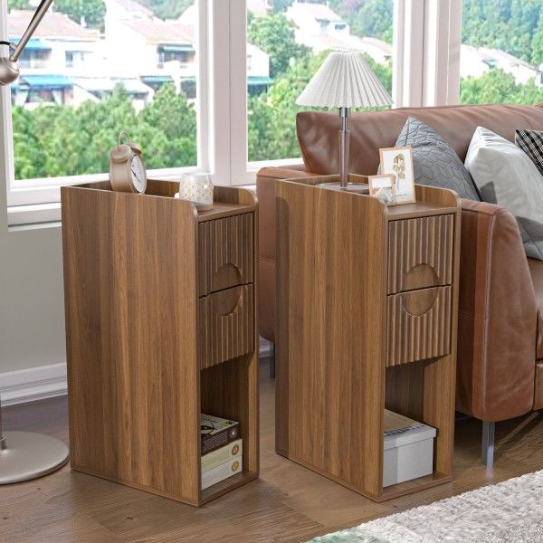 Fluted End Tables (Set Of 2)