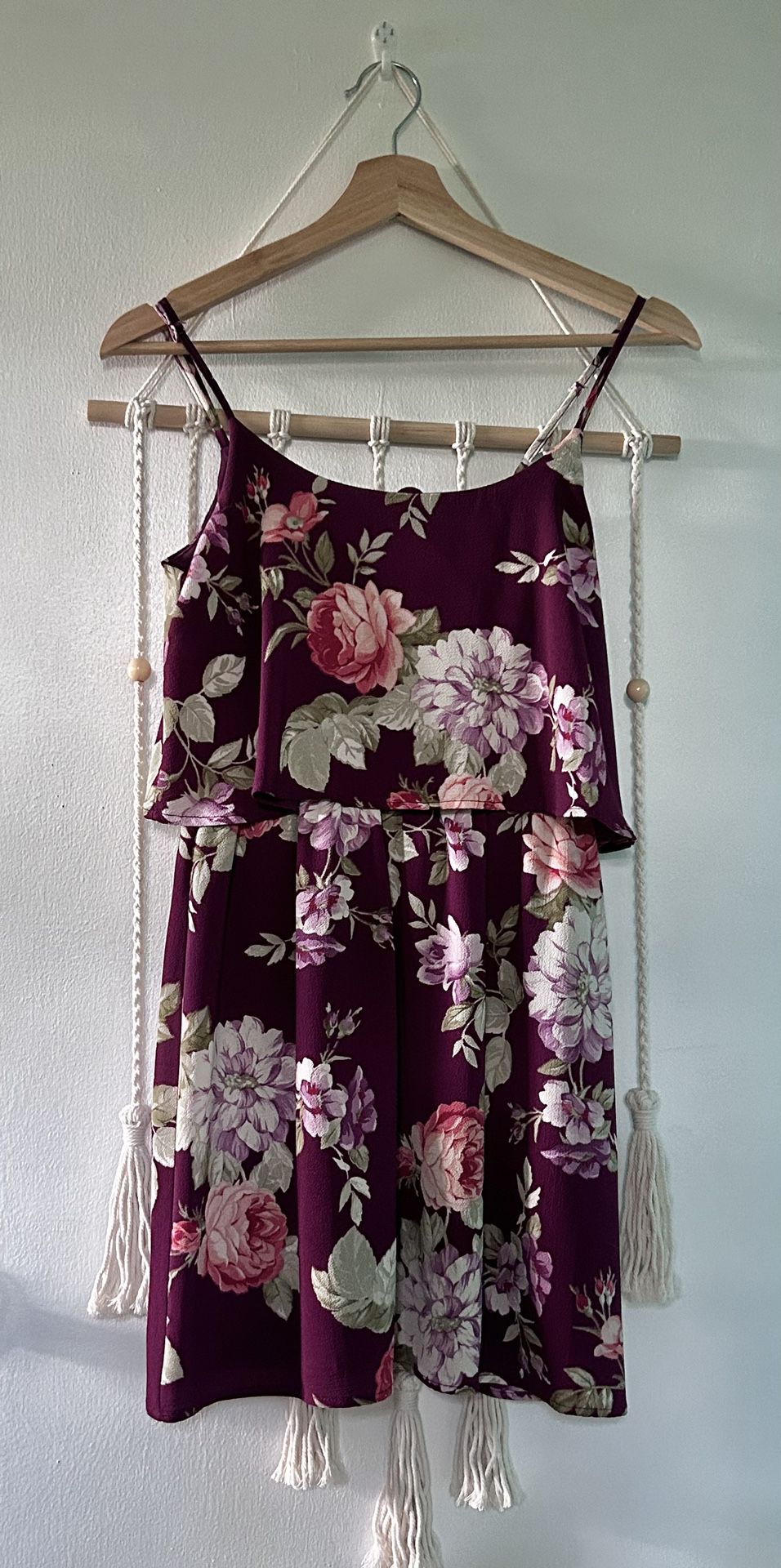 Plum Floral Mini Dress