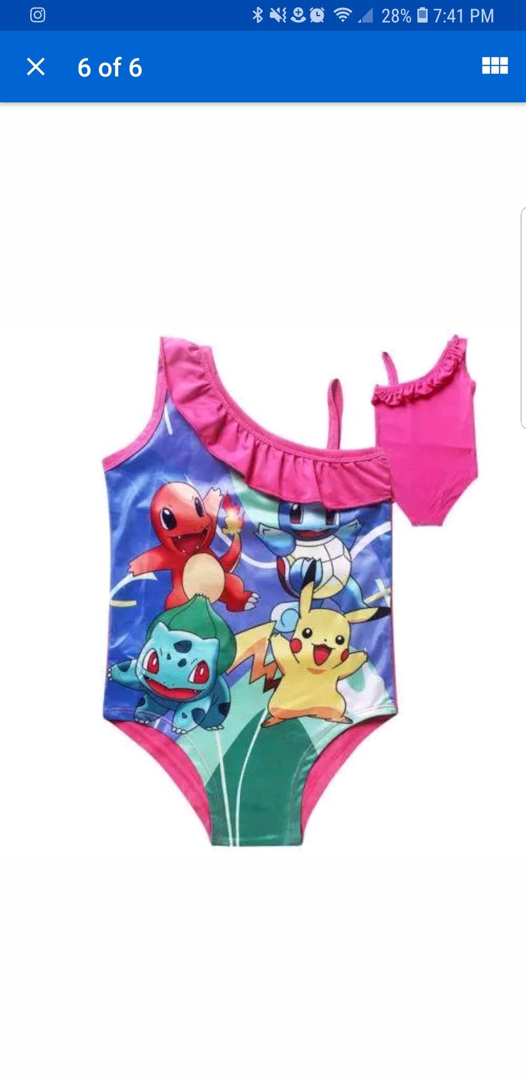 Girls pokemon shop bathing suit