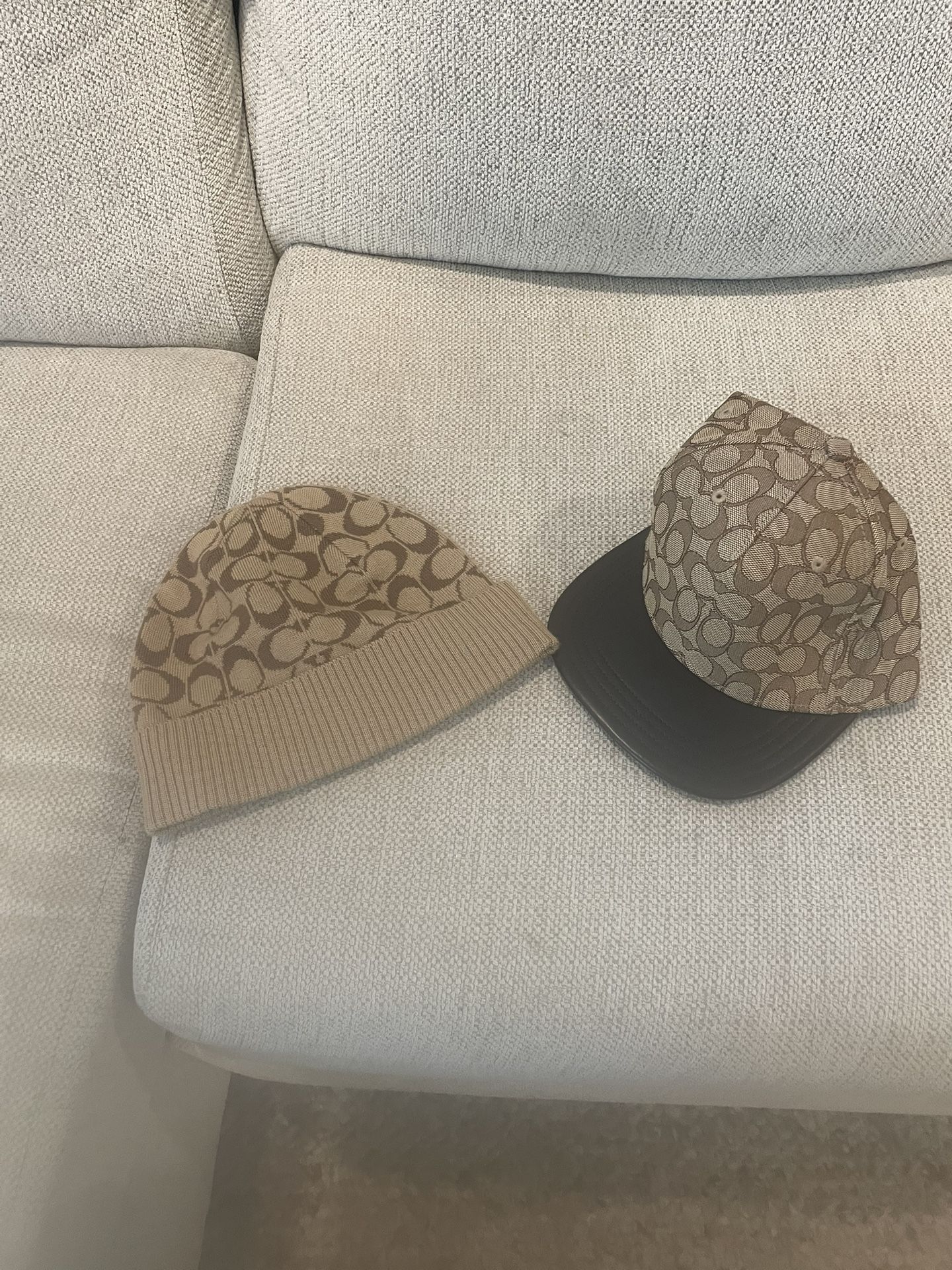 2 Coach Hats - Baseball Cap & Stocking Cap