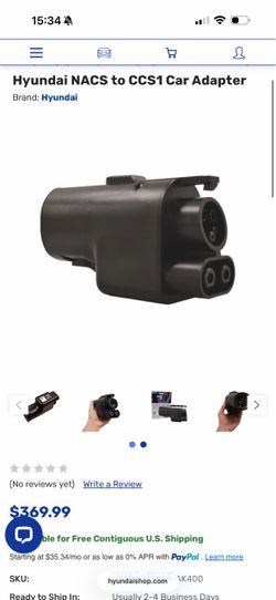 New OEM Hyundai NACS to CCS1 Car Adapter
