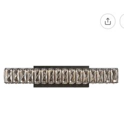 Allen+Roth Aurelis 24.3” Matte Black Glam Vanity Light Bar