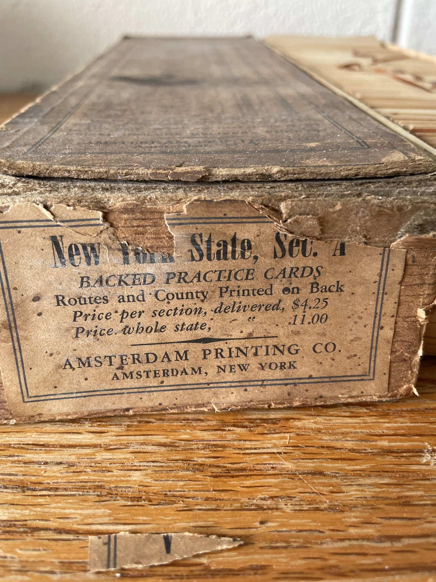 Antique Postal zip code NYS study cards