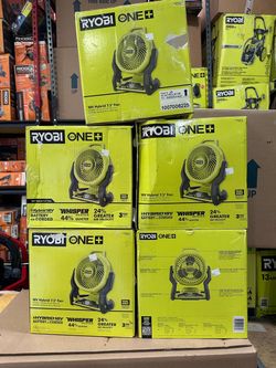 Ryobi 18v hybrid fan with battery and charger $75 (financing available)