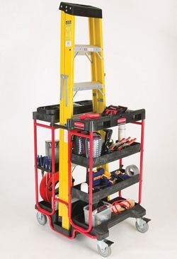 3 Rubbermaid Commercial Utility Shop Carts