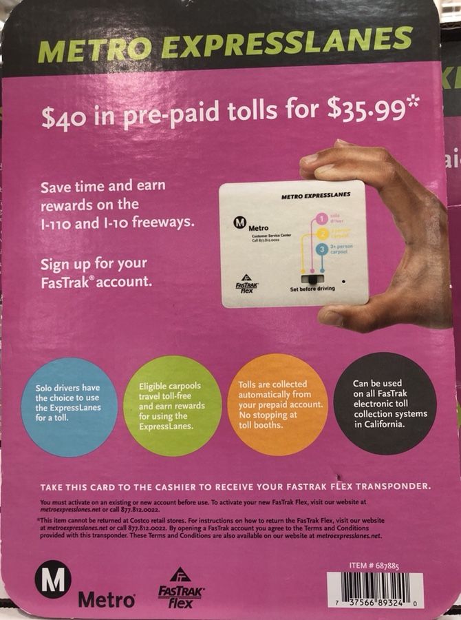 Metro express lanes fast pass toll roads FasTrak