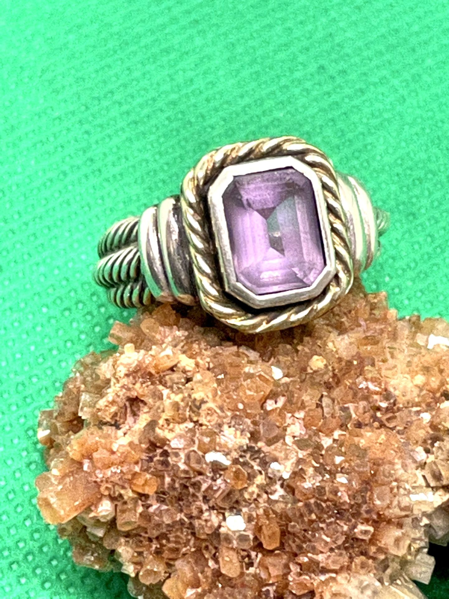 Sterling Amethyst Ring Sz 8