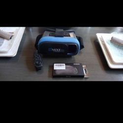 BNext VR headset with 2 bluetooth gamepad controllers. Controllers are new.