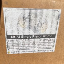 Chevy Single Piston Rotors A Pair Front