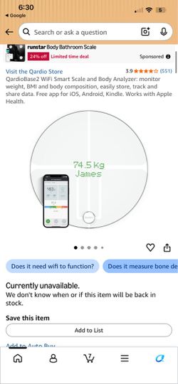 Bluetooth smart scale/fitness/health/body analyzer