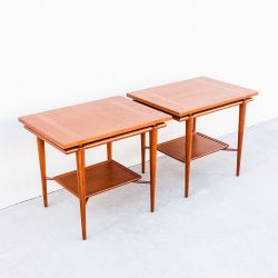 Mid Century Floating Top Teak Side Tables by Widdicomb