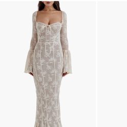 House of CB White Lace Dress