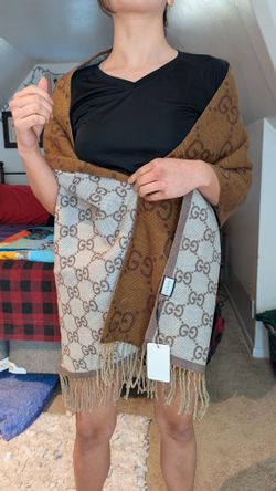 Scarf Brown And Beige Cashmere 